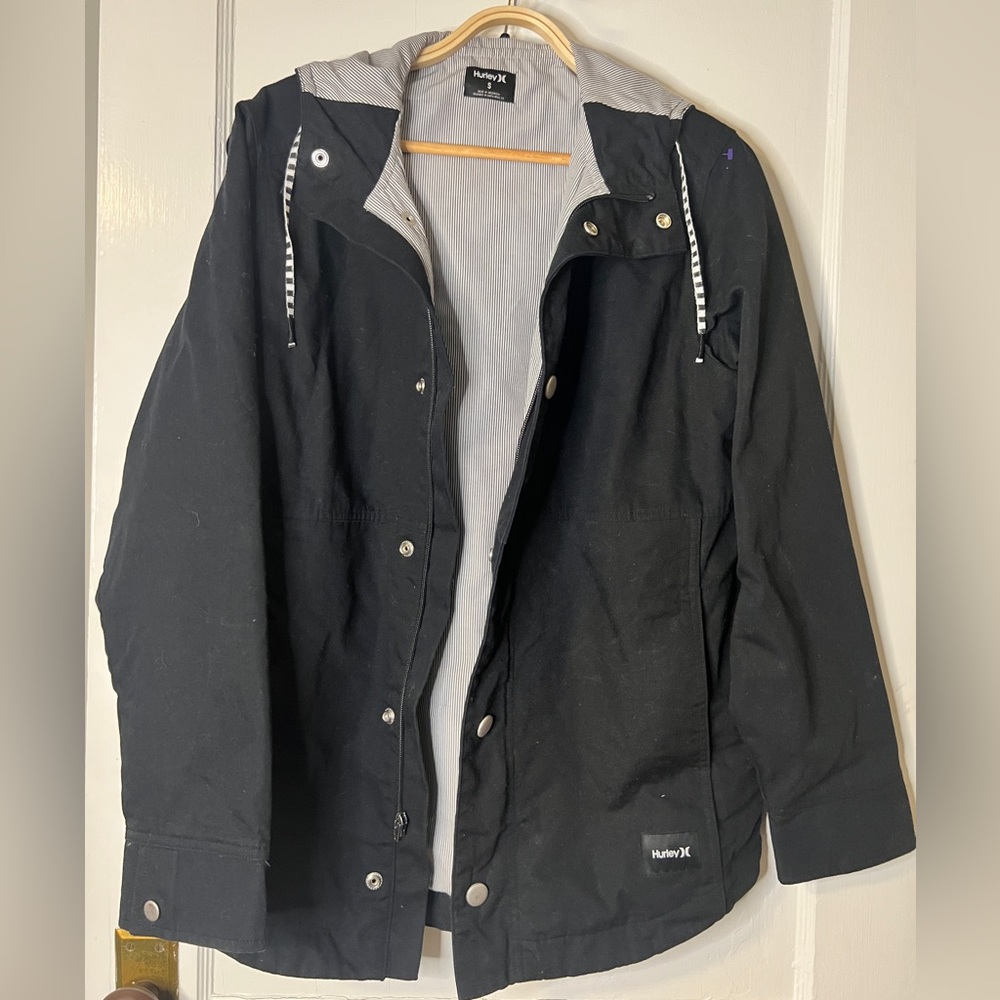 Hurley Black Hooded women’s Jacket Size S